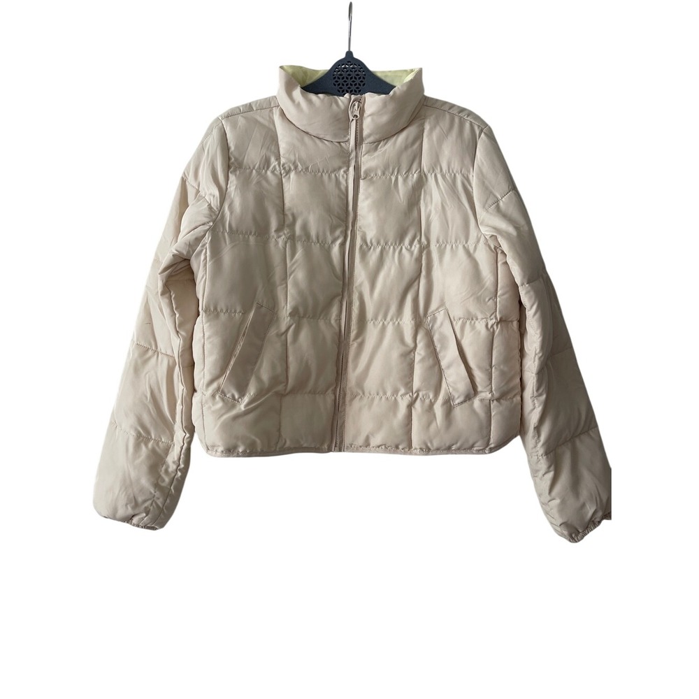 No Boundaries Beige Quilted Puffer Jacket S/M